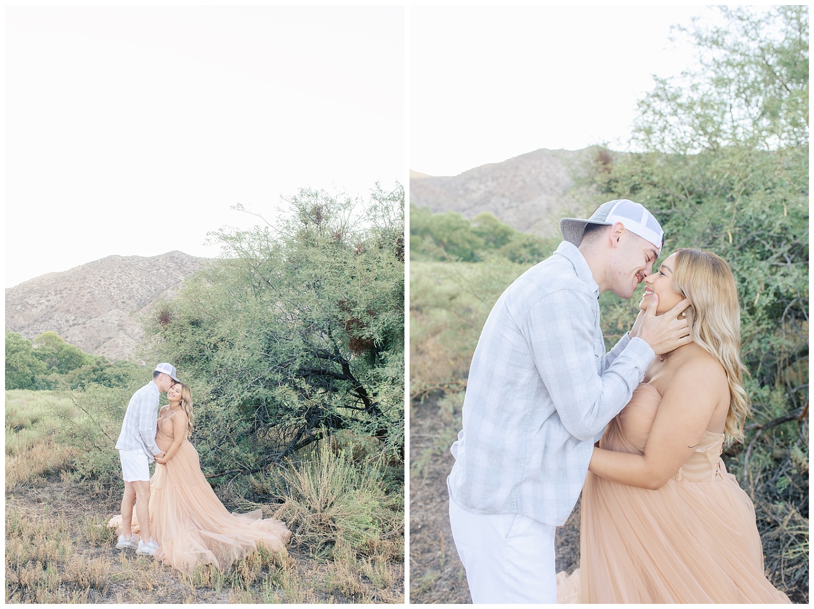 Luxury Maternity session at big morongo canyon preserve joshua tree California by bright and colorful photographer elizabeth kane light and airy photography 