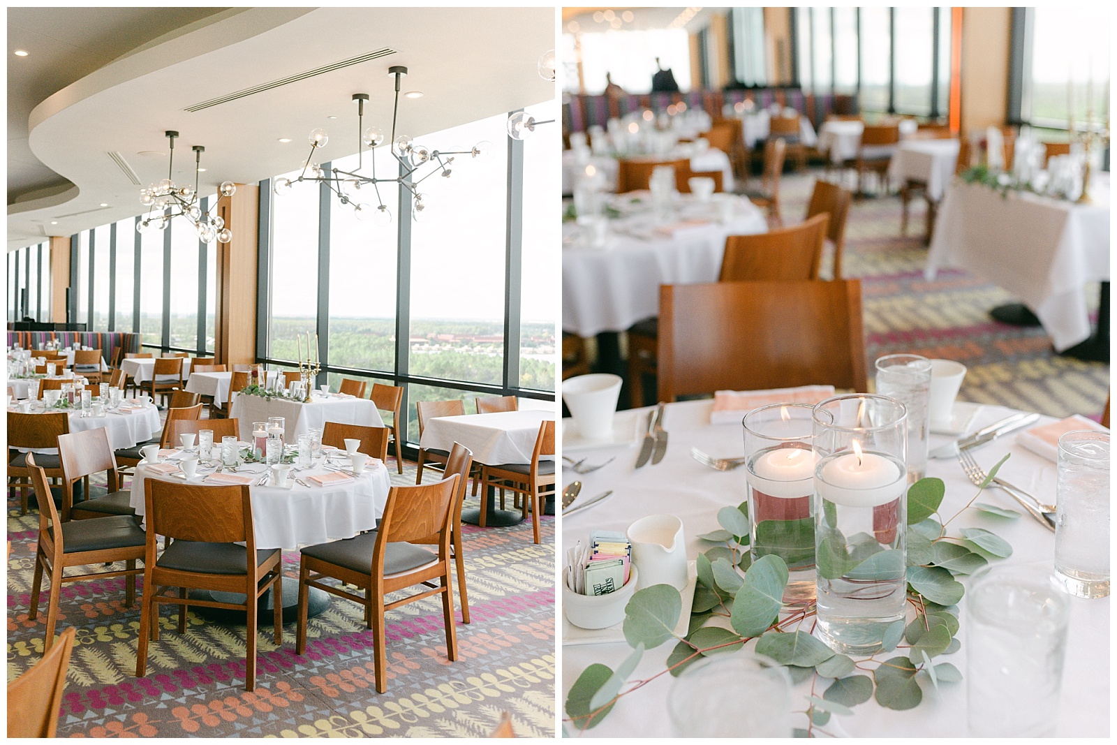 Pre-reception wedding details at the California Grill by Elizabeth Kane Photography in Orlando Florida