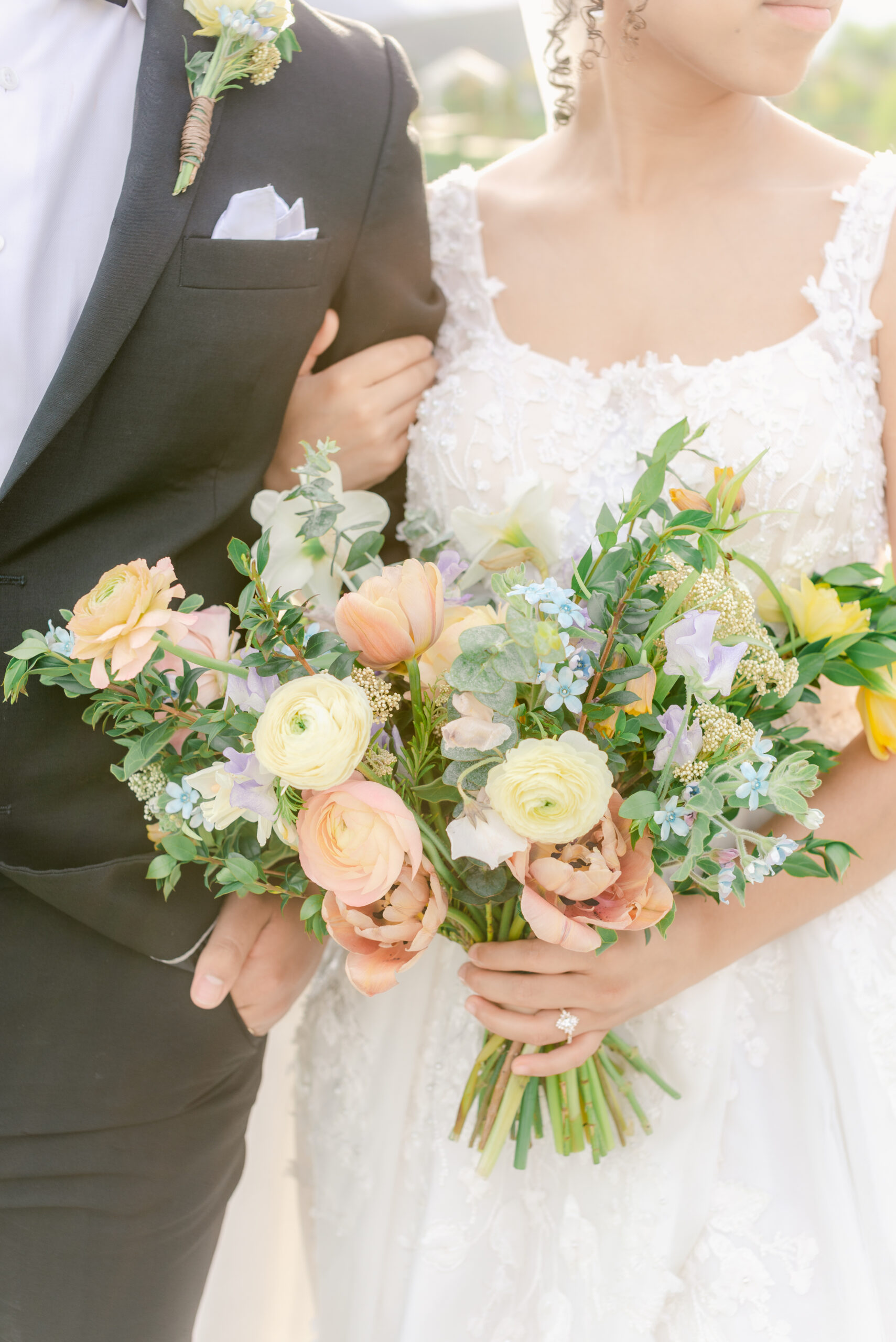 Questions to ask your wedding photographer | Bride bouquet detail portrait in Salt Lake City Utah by Elizabeth Kane Photography Documentary and Editorial Light and Airy California Colorado Florida Wedding Photographer 