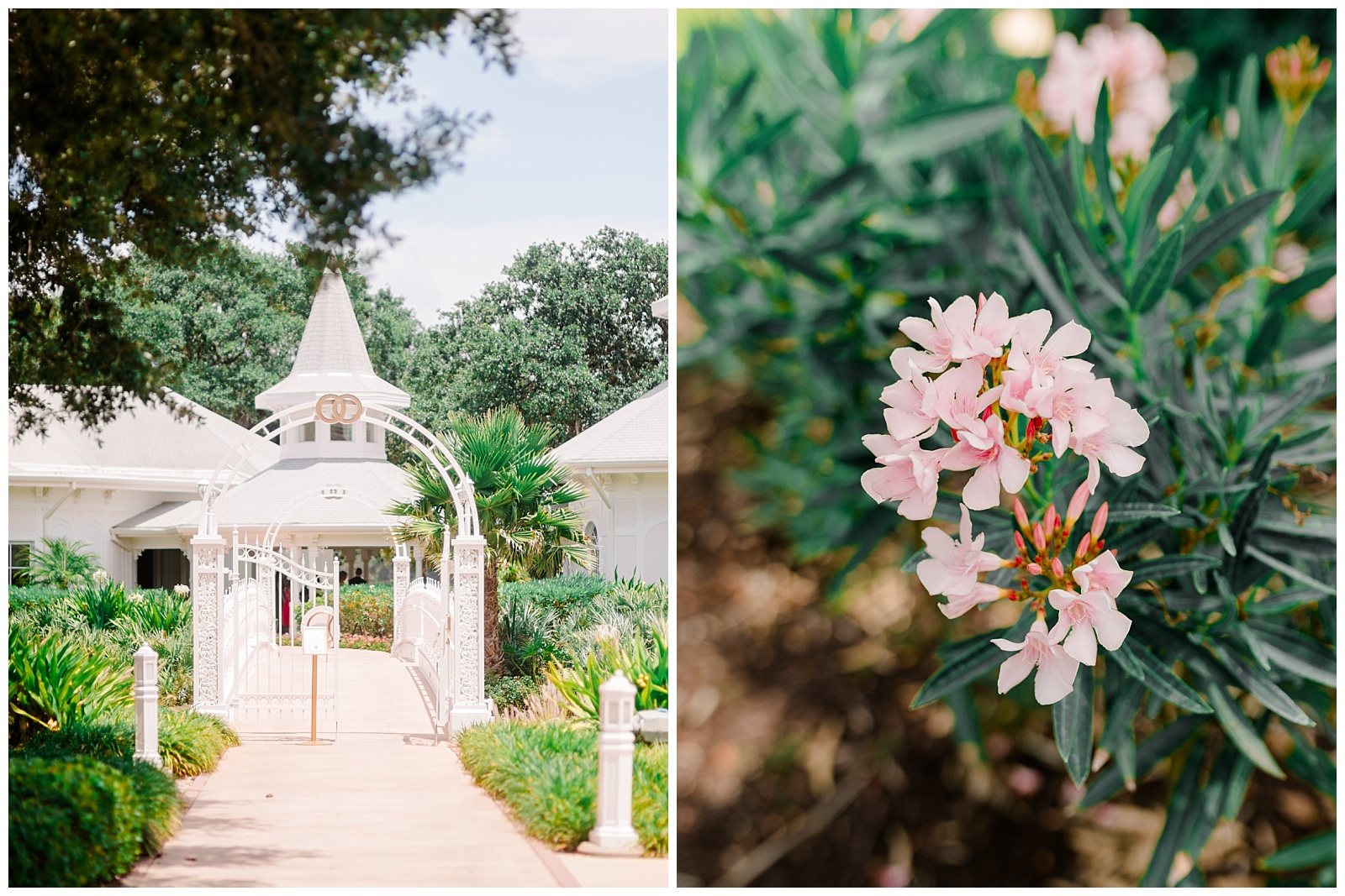 Entrance to the Disney Wedding Pavilion at a Grand Floridian wedding in Walt Disney World.